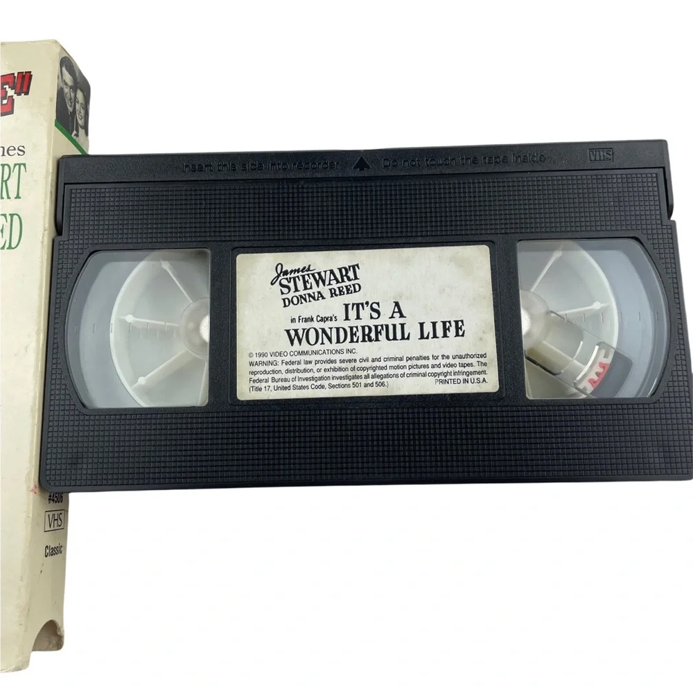 Rare It’s A Wonderful Life VHS by Frank Capra James Stewart Donna Reed Christmas